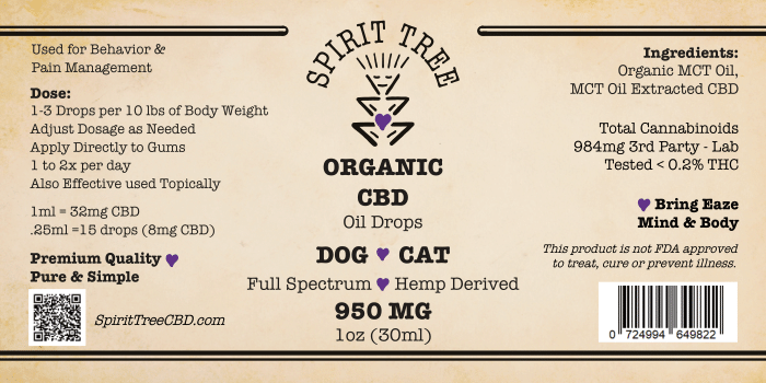 Dog&Cat Oil 950MG CBD